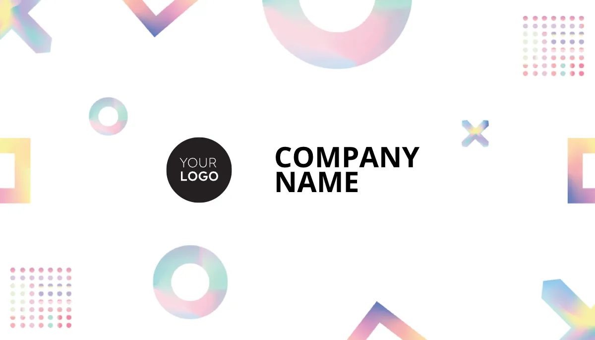 Free Minimal Holographic Business Card Template to Edit Online