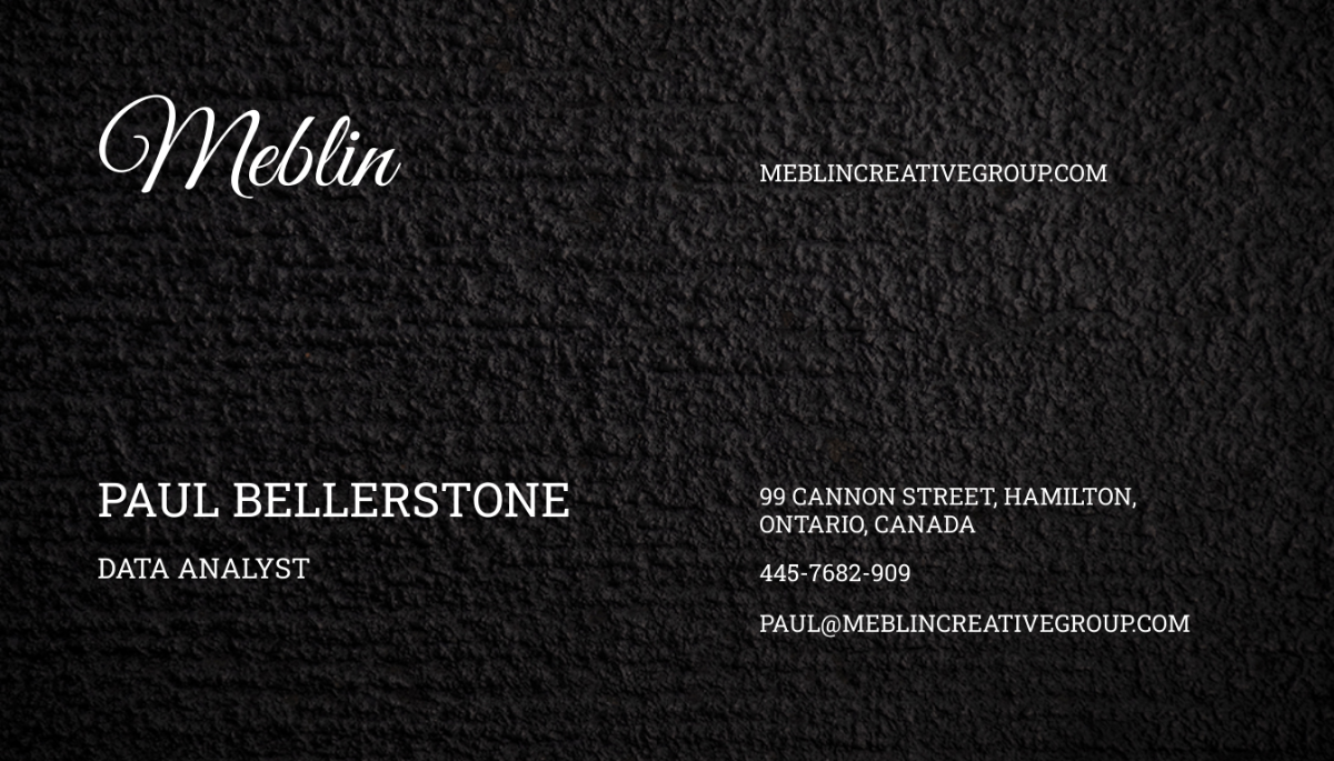 Free Shale Business Card Template