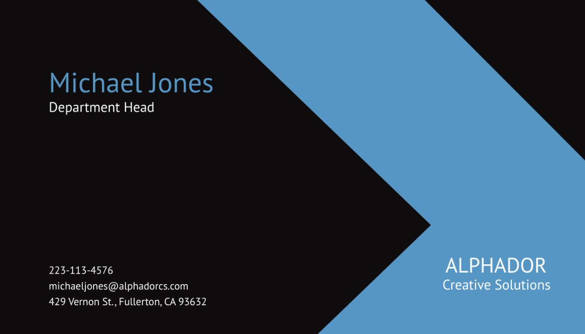 Free Simple Corporate Business Card Template