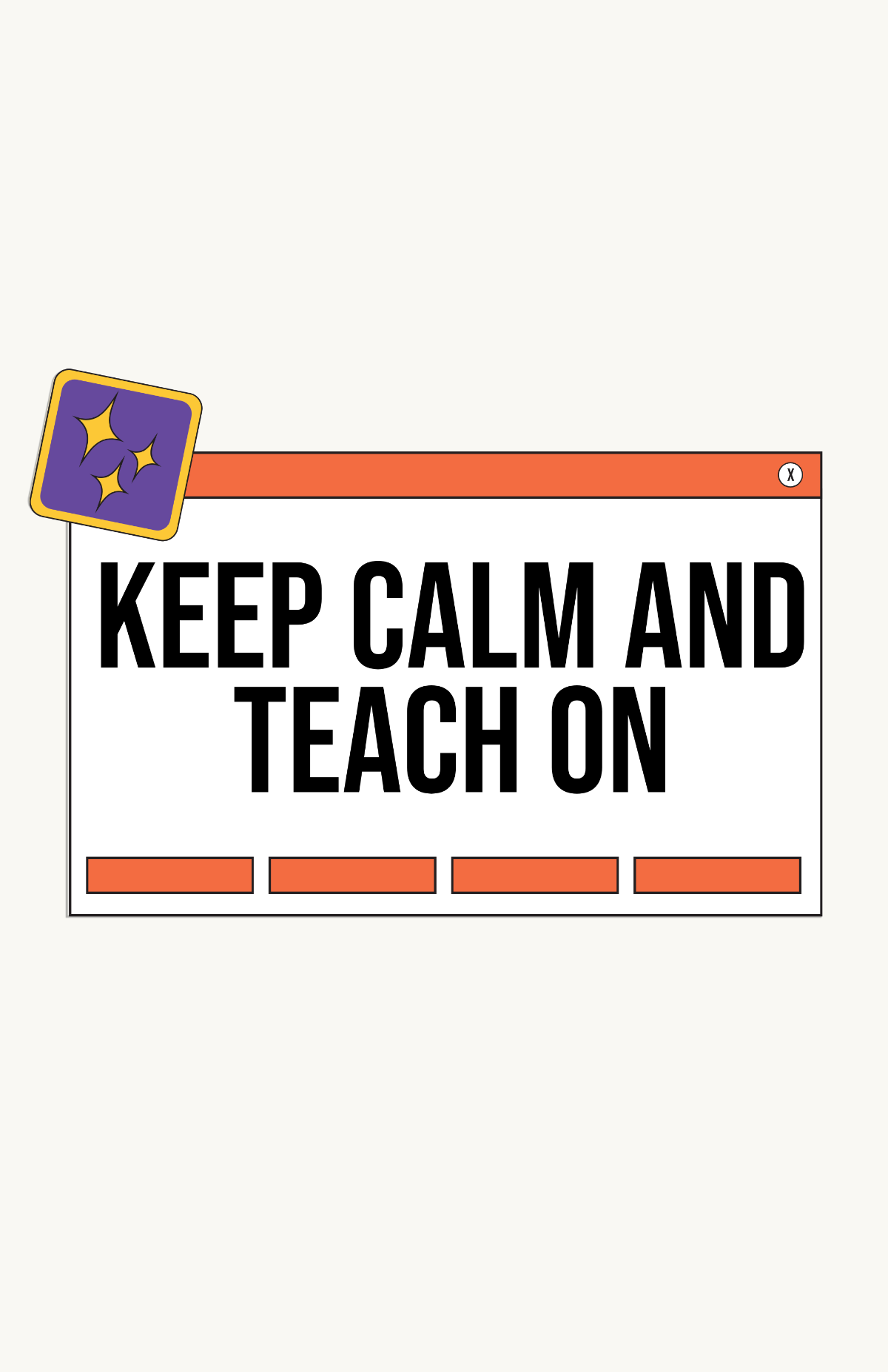 Free Keep Calm And Teach On Poster Template
