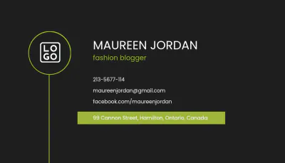 Free Simple Personal Business Card Template to Edit Online