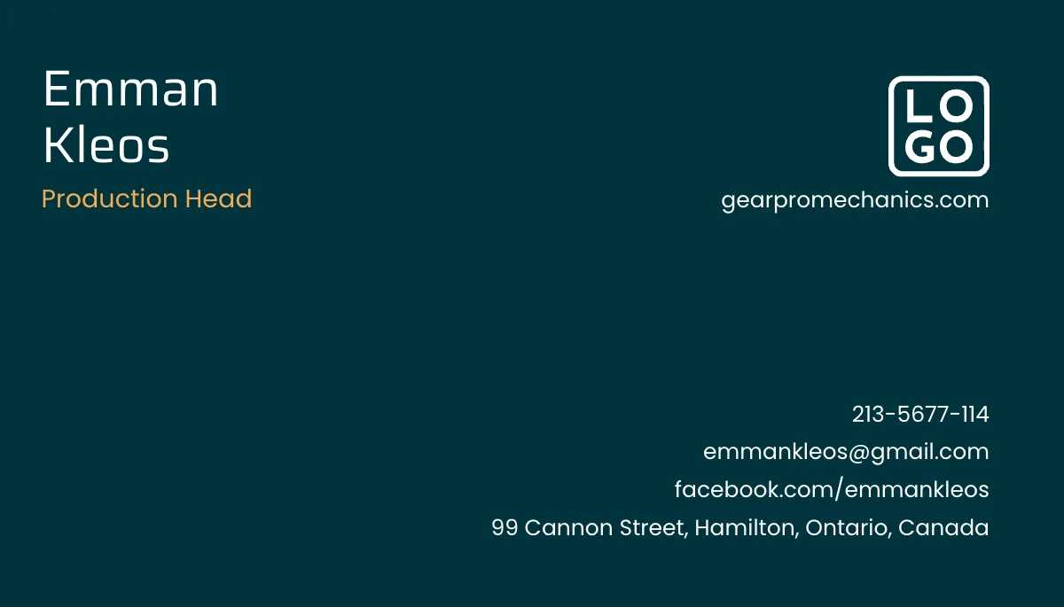 Free Sleek Business Card Template to Edit Online