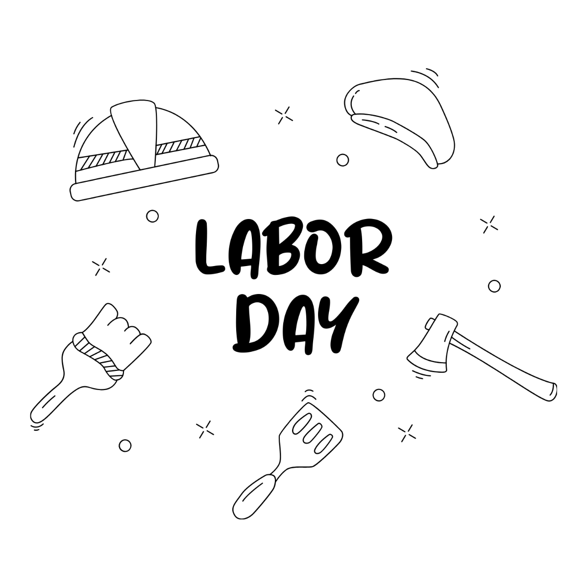 Labor Day Sketch Drawing