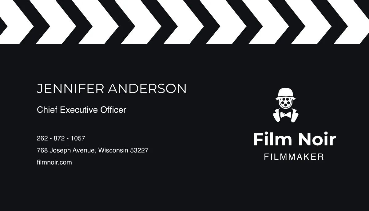 Free Noir Business Card Template to Edit Online