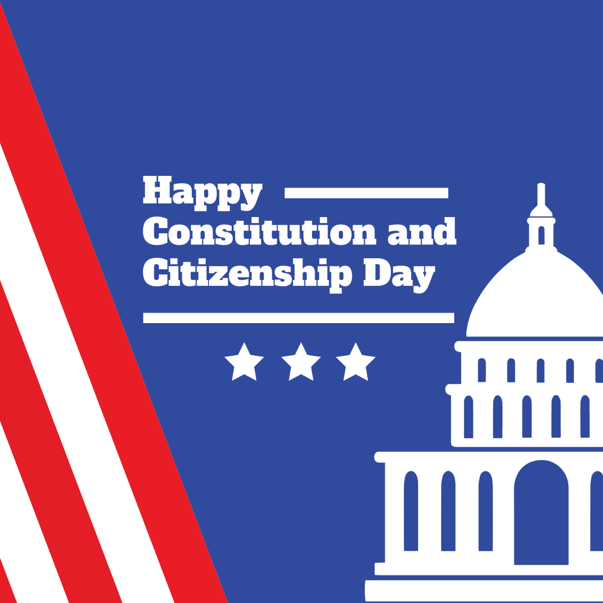 Happy Constitution and Citizenship Day Illustration