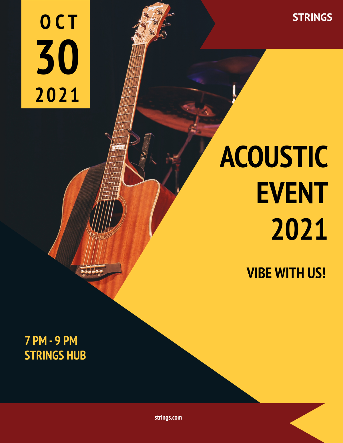 Acoustic Event Flyer Template - Edit Online & Download