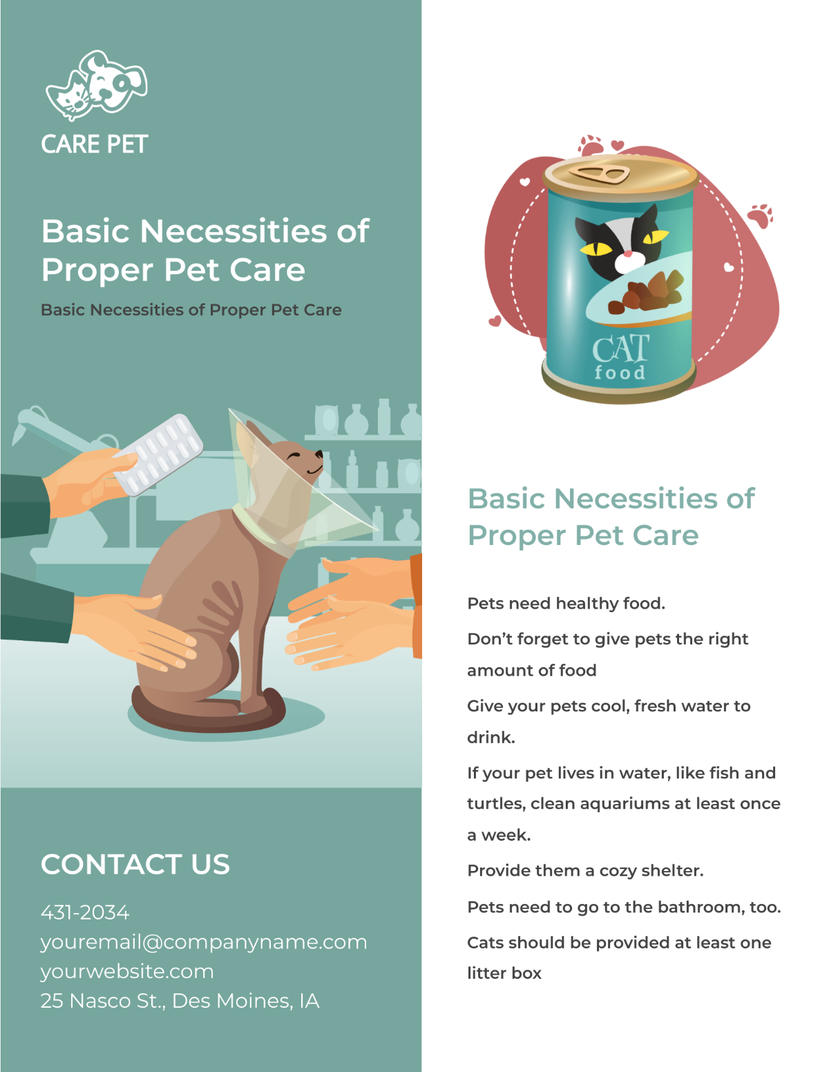 Animal and Pet Care Flyer Template