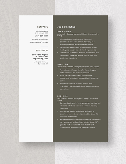 automotive-general-manager-resume-template-word-apple-pages