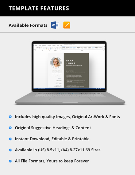 automotive-general-manager-resume-template-word-apple-pages