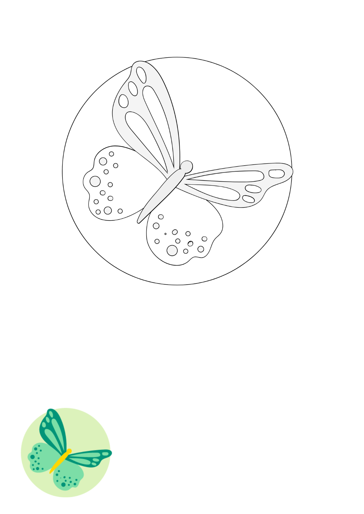 Butterfly Coloring Pages For Kids Template