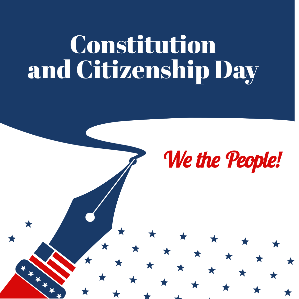 Free Constitution and Citizenship Day Vector Art Template