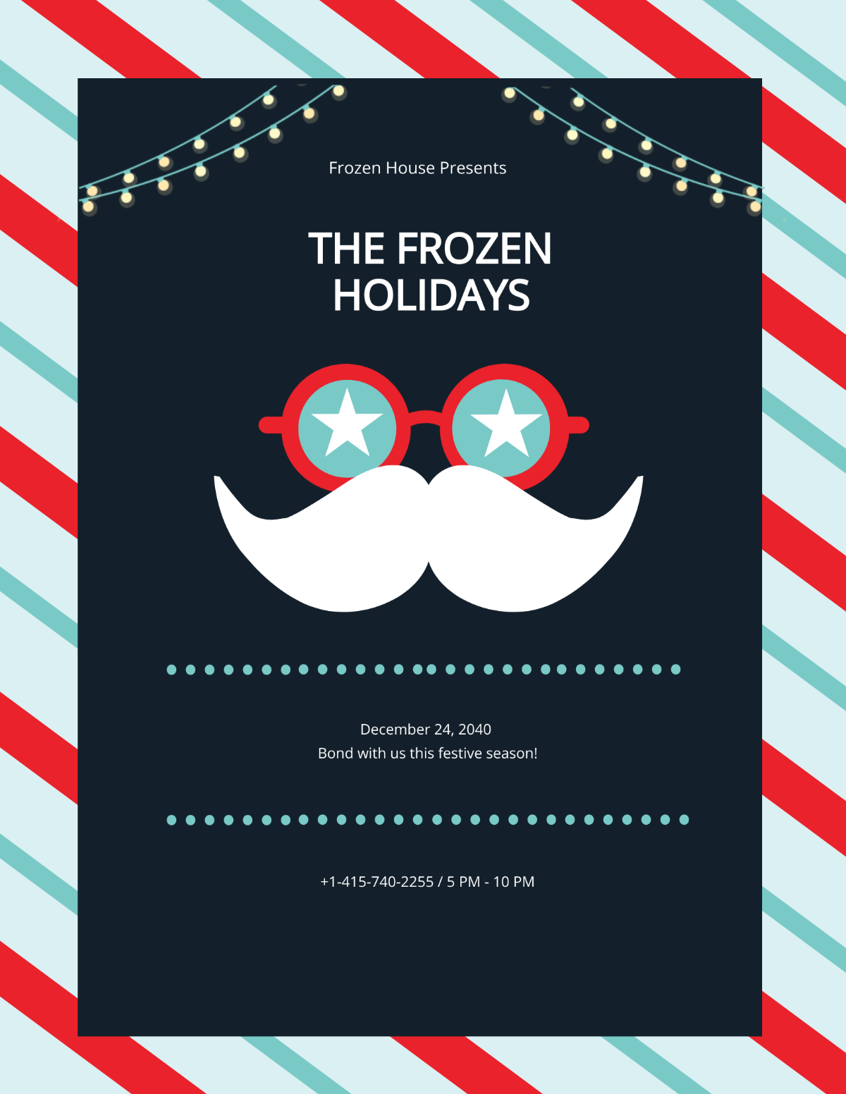 Free Beautiful Christmas party Flyer Template