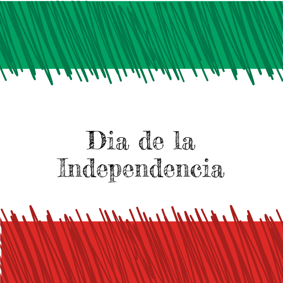 Mexican Independence Day Sketch Vector Template