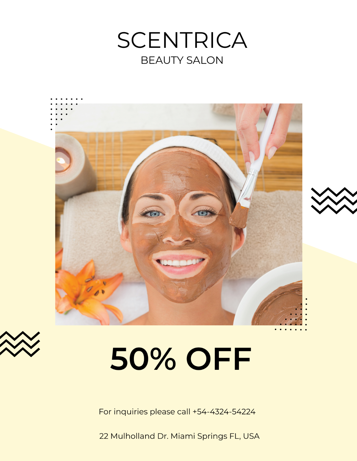 Free Beauty Spa center Flyer Template