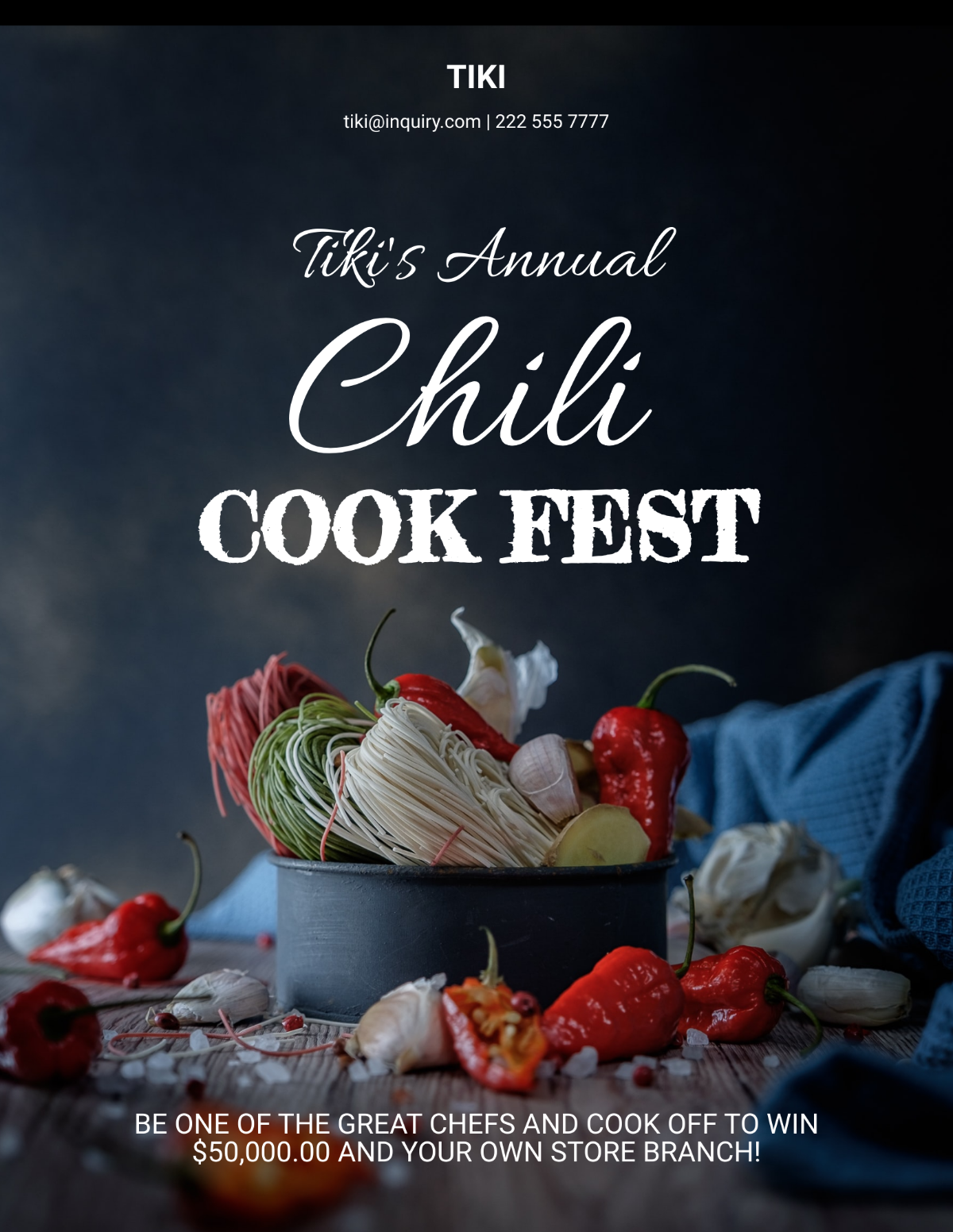 Chili Cook Off Announcement Flyer