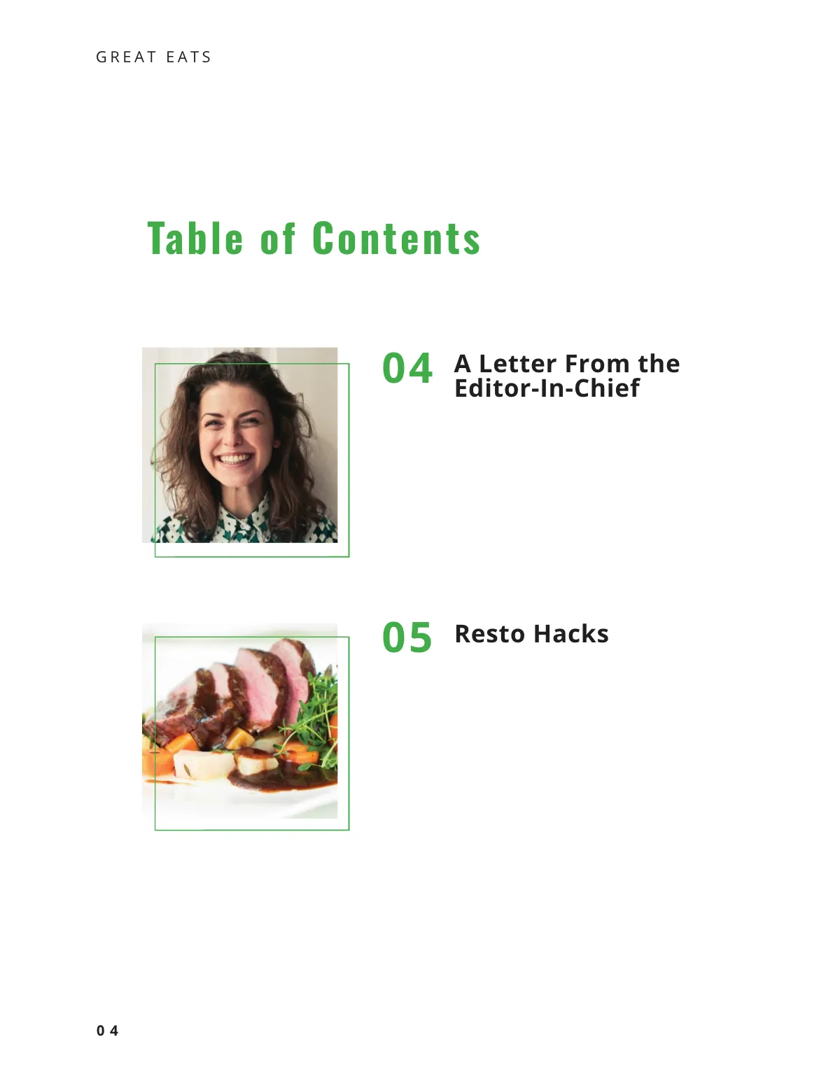 Free Restaurant Magazine Template to Edit Online