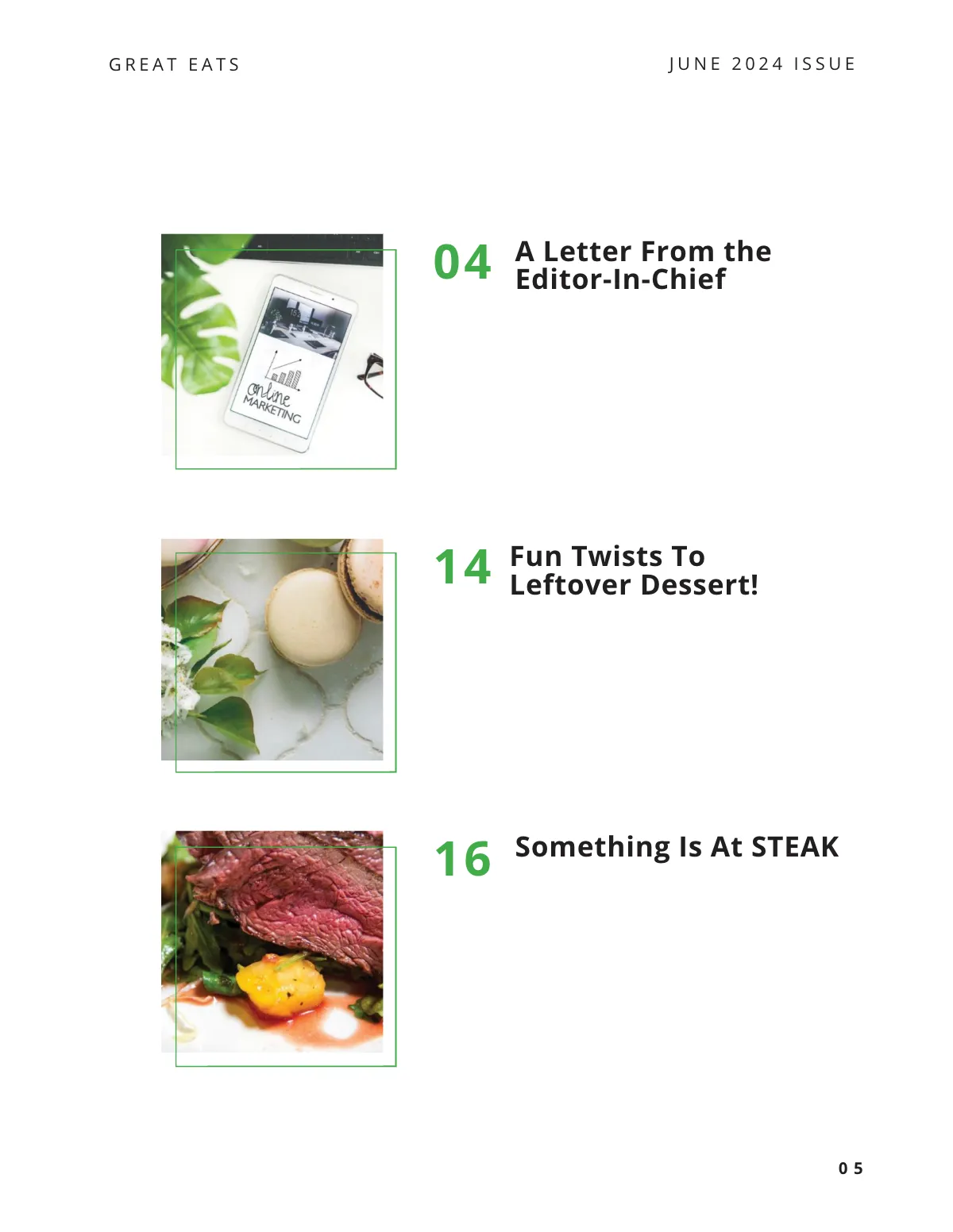 Free Restaurant Magazine Template to Edit Online