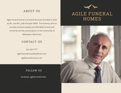 Free Booklet Funeral Memorial Brochure Template to Edit Online