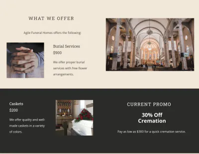 Free Booklet Funeral Memorial Brochure Template to Edit Online