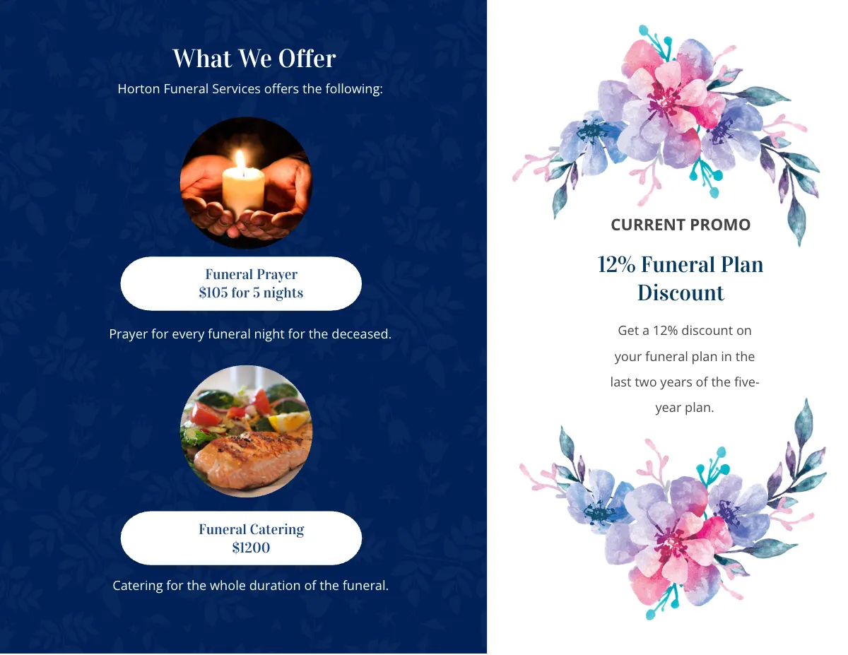 Free Catholic Funeral Prayer Bi-Fold Brochure Template to Edit Online