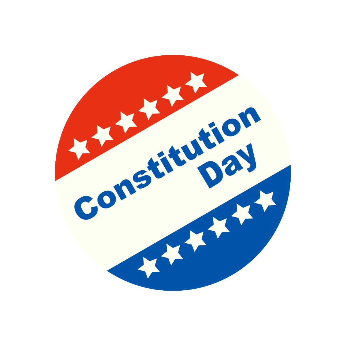 Cute Constitution and Citizenship Day Clip Art Template
