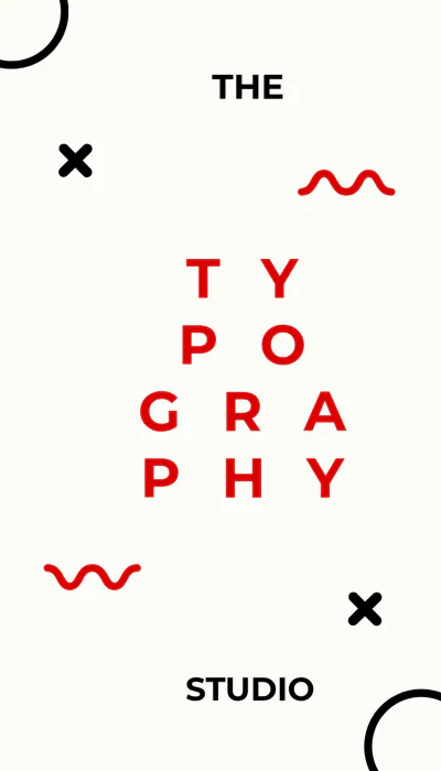Free Typography Studio business card Template to Edit Online
