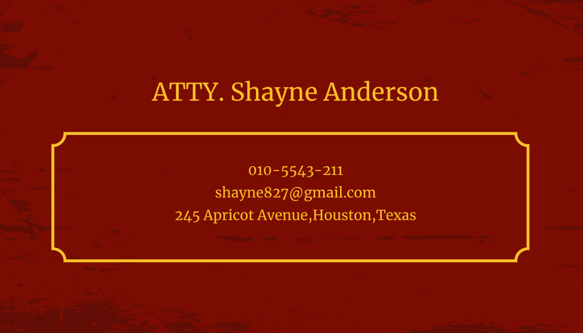 Free Vintage Law Firm Business Card Template