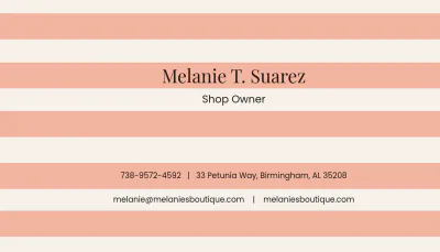 Free Vintage Stripes Business Card Template to Edit Online