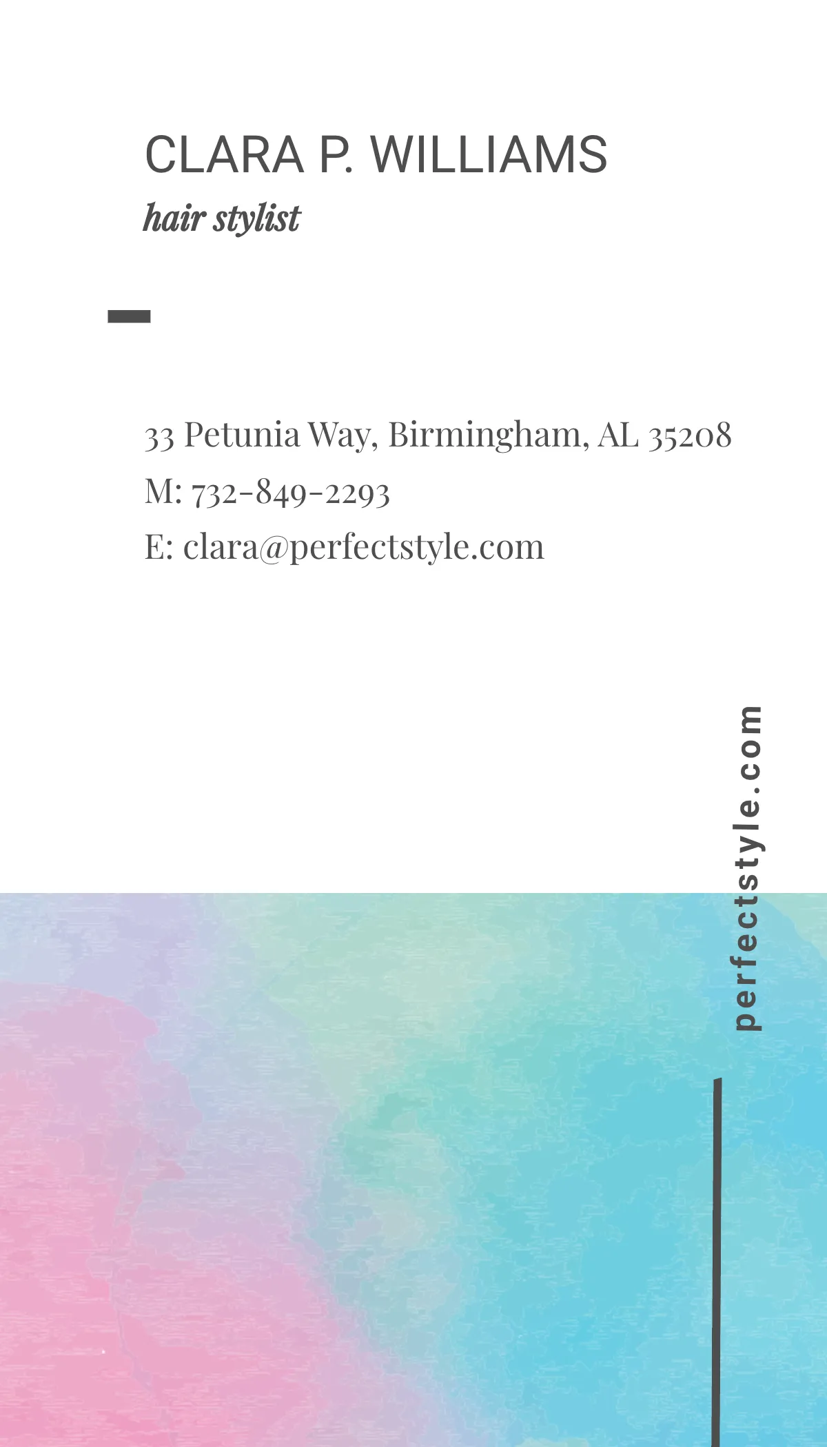 Free Watercolor Wash Business Card Template to Edit Online