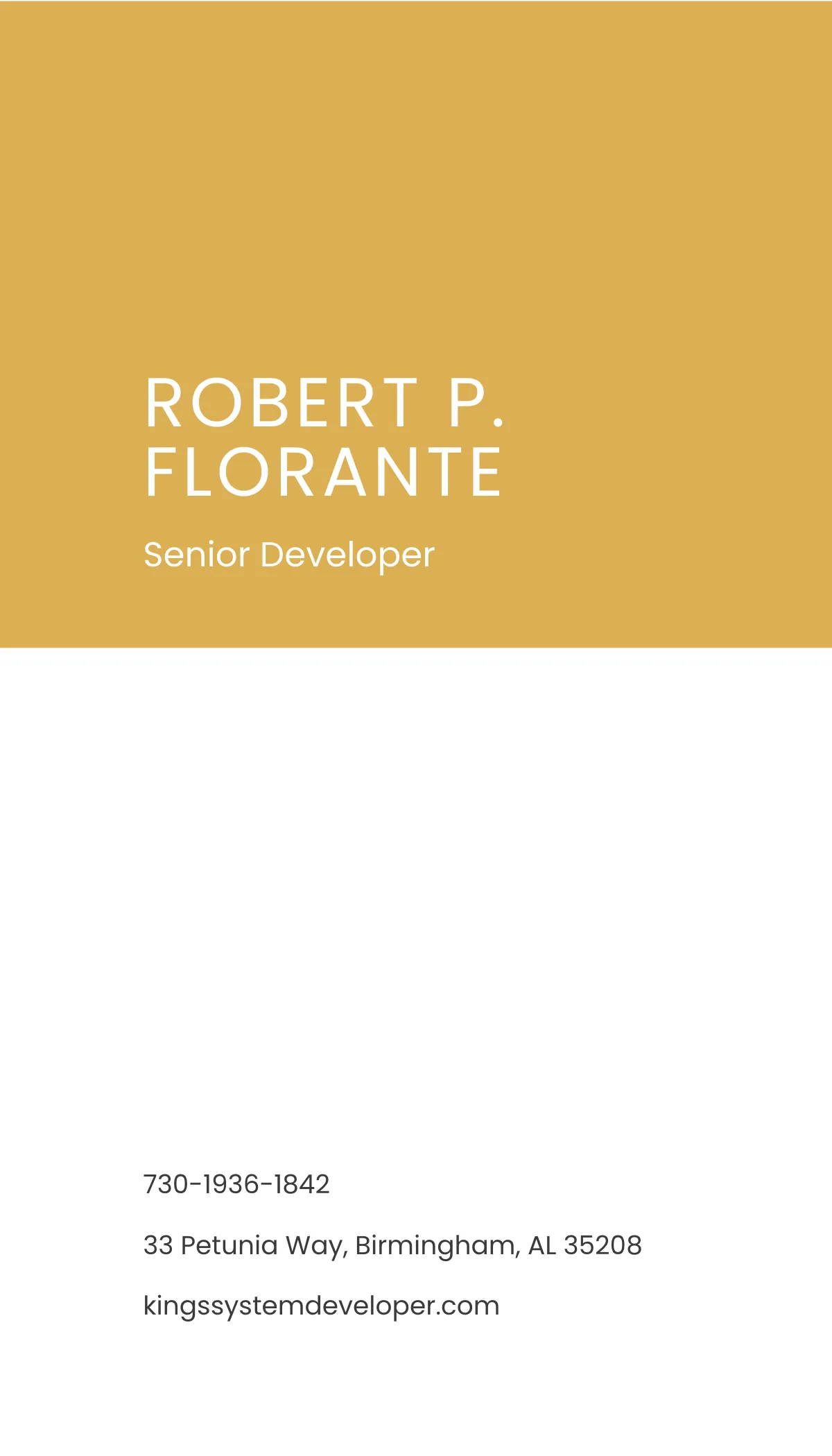 Free Web Developer Business Card Template to Edit Online