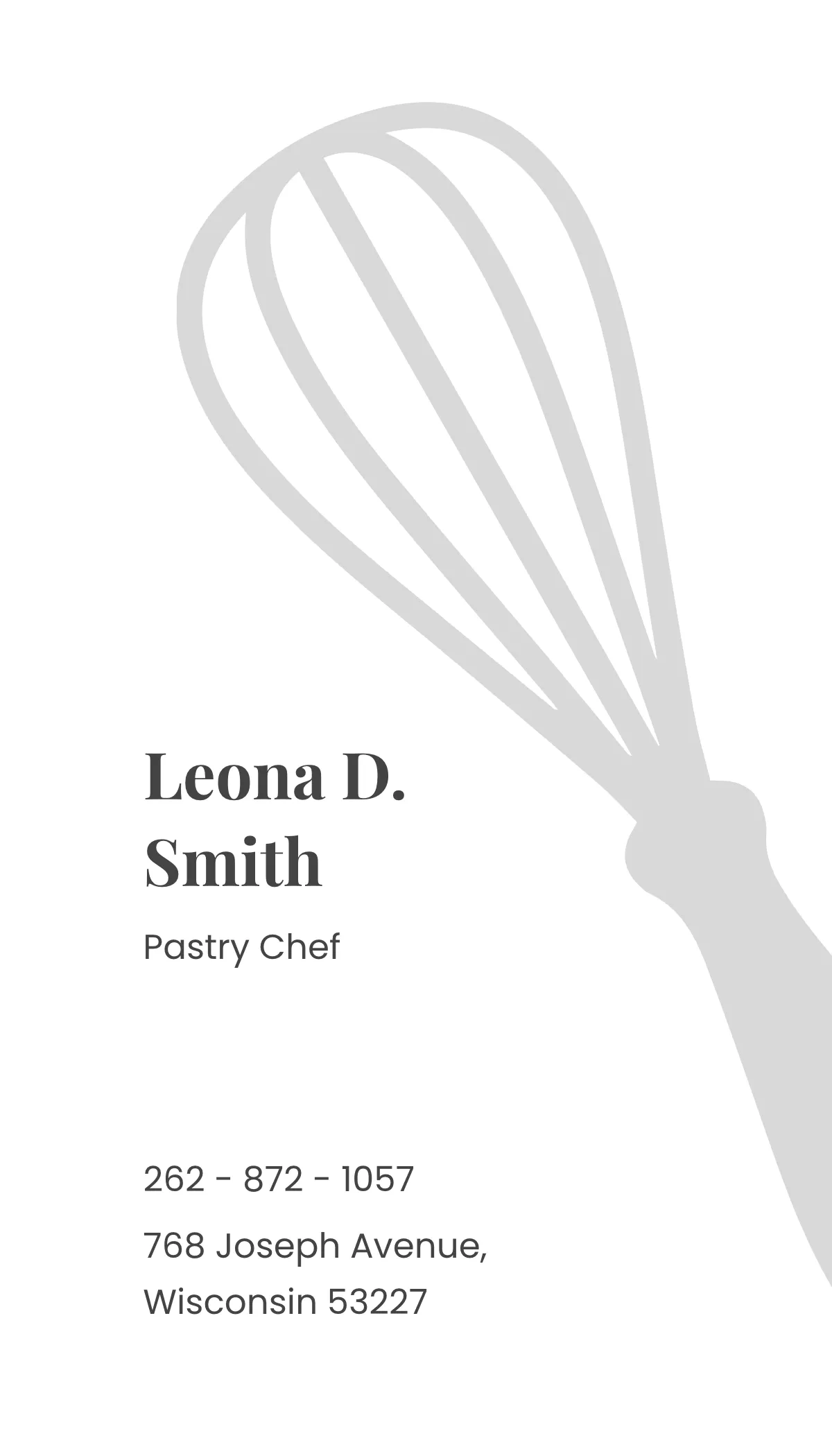 Free Whisk Business Card Template to Edit Online