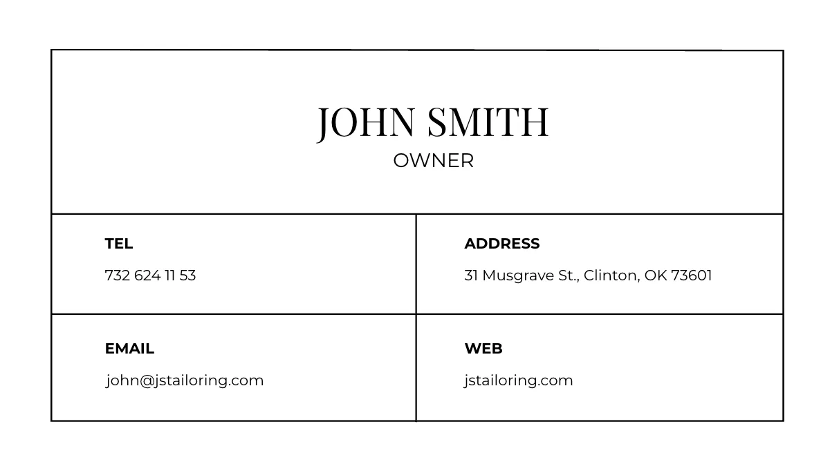 Free Whitestick Business Card Template to Edit Online