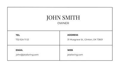 Free Whitestick Business Card Template to Edit Online