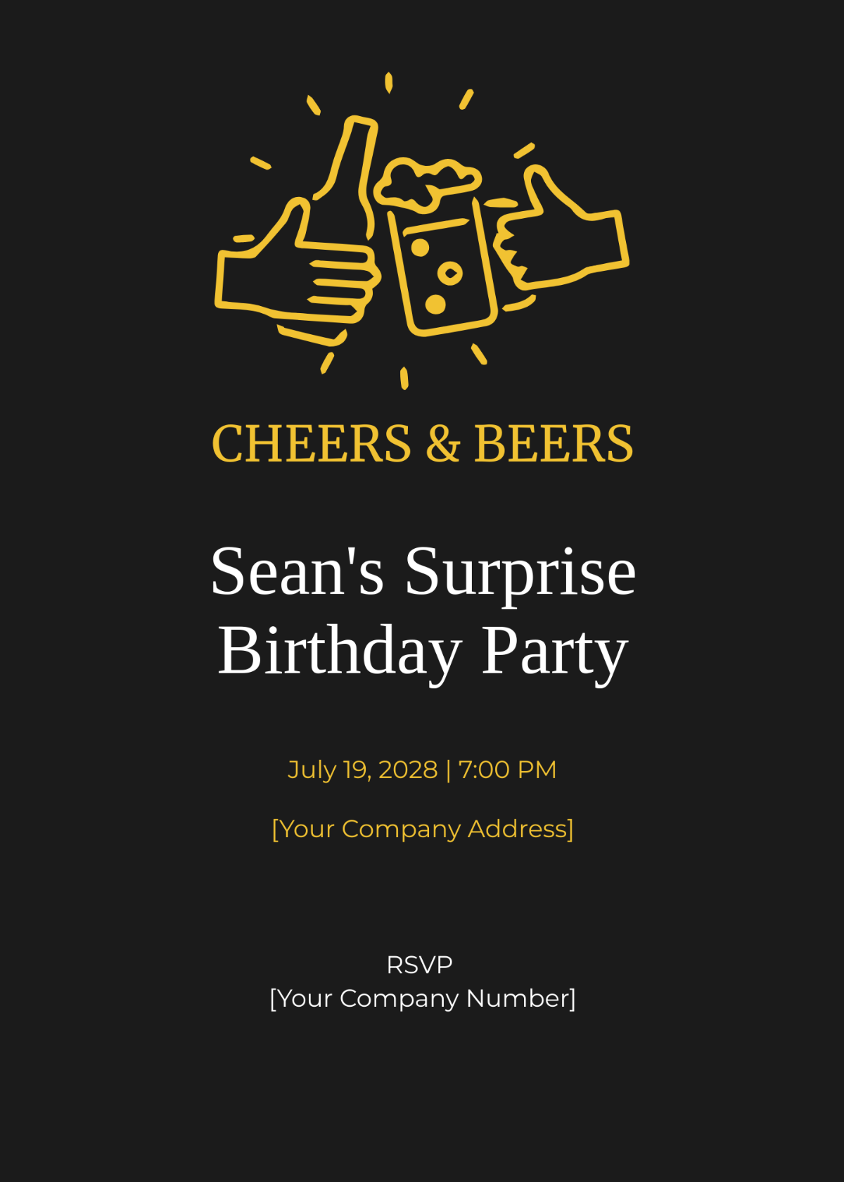 Free Birthday Surprise Invitation Template