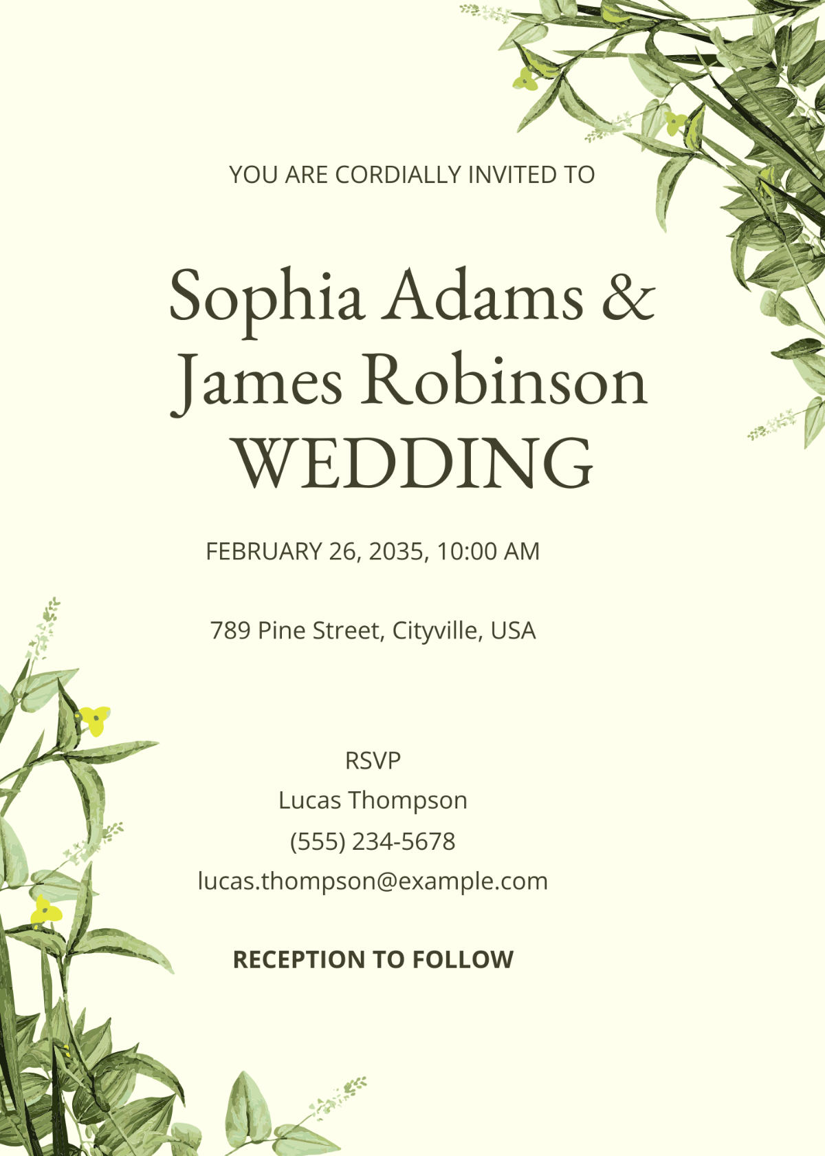 Botanika Fall Wedding Invitation