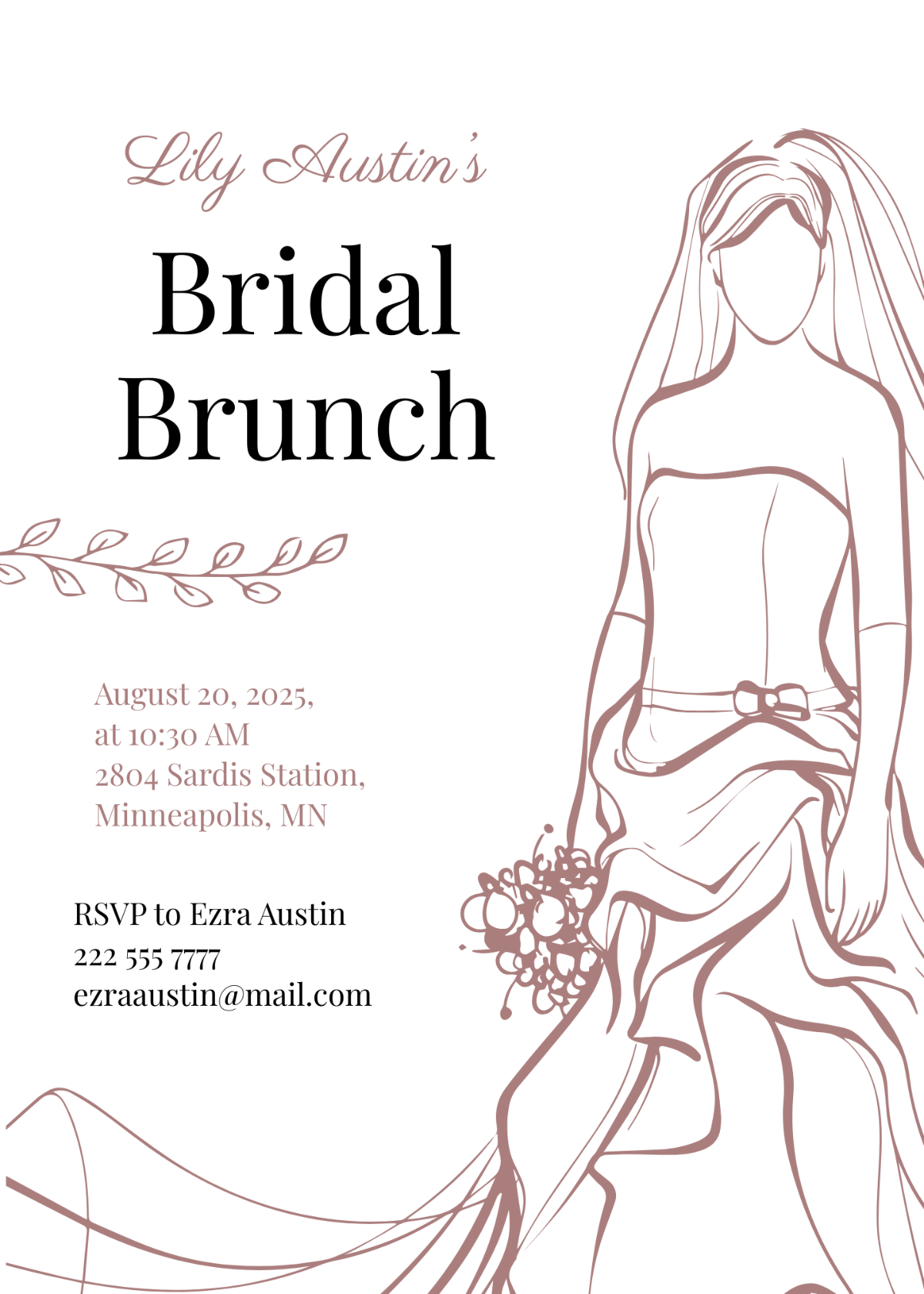 Bridal Shower brunch invitation