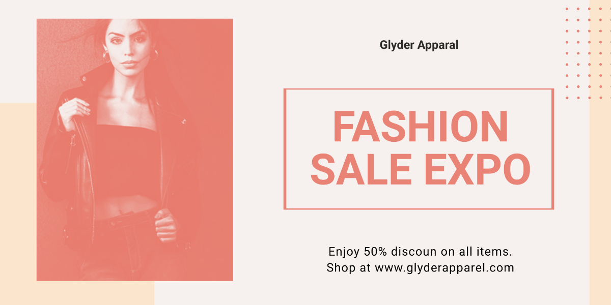 Fashion Sale Expo Twitter Post Template