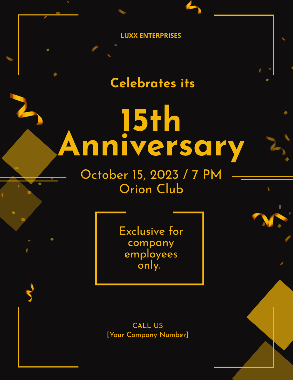 Anniversary And Birthday Party Flyer Template - Edit Online & Download