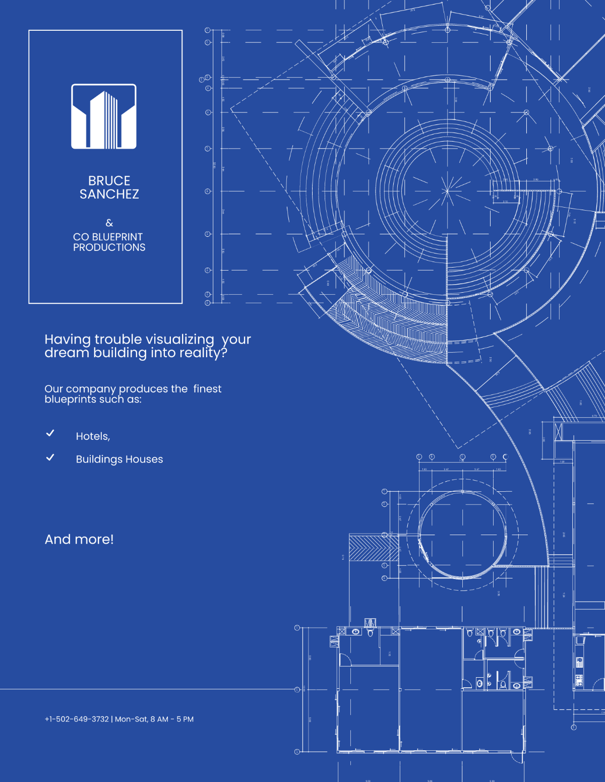Blueprint Architect Flyer Template