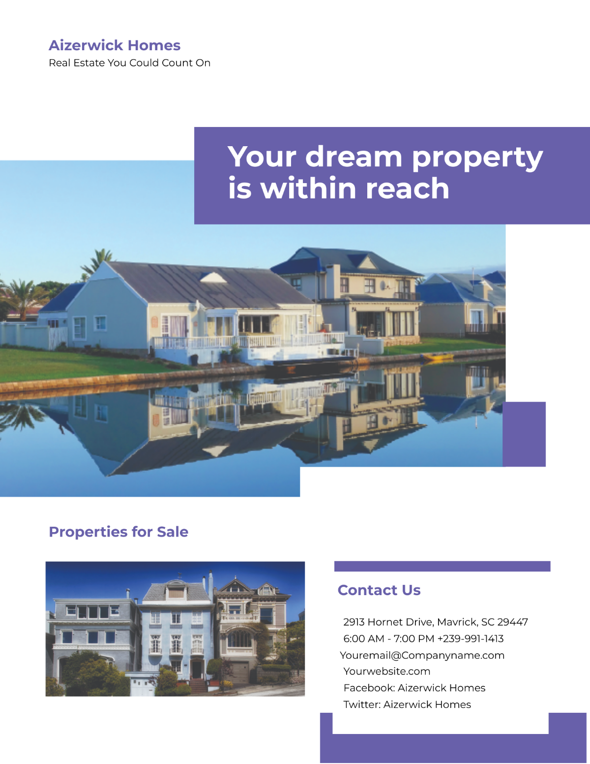 Residential Real Estate Agent Agency Flyer