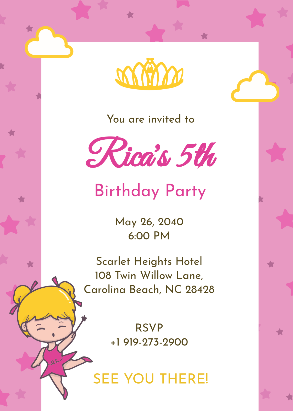 2 Sided Invitation Card Template