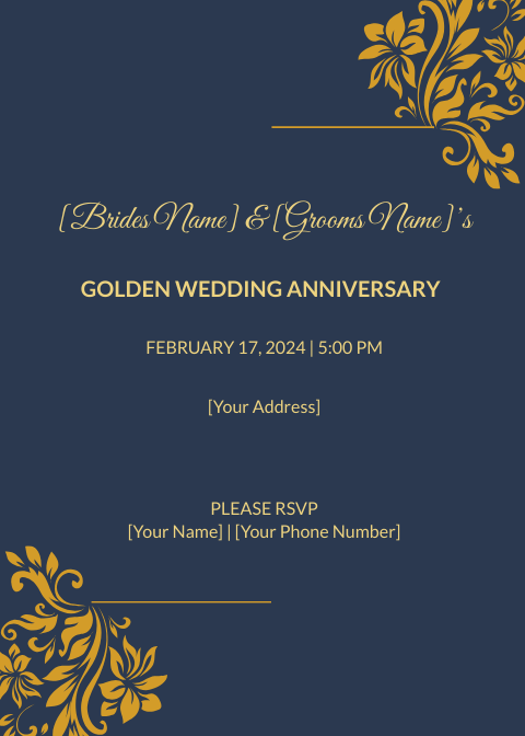 FREE Anniversary Invitation Edit Online & Download