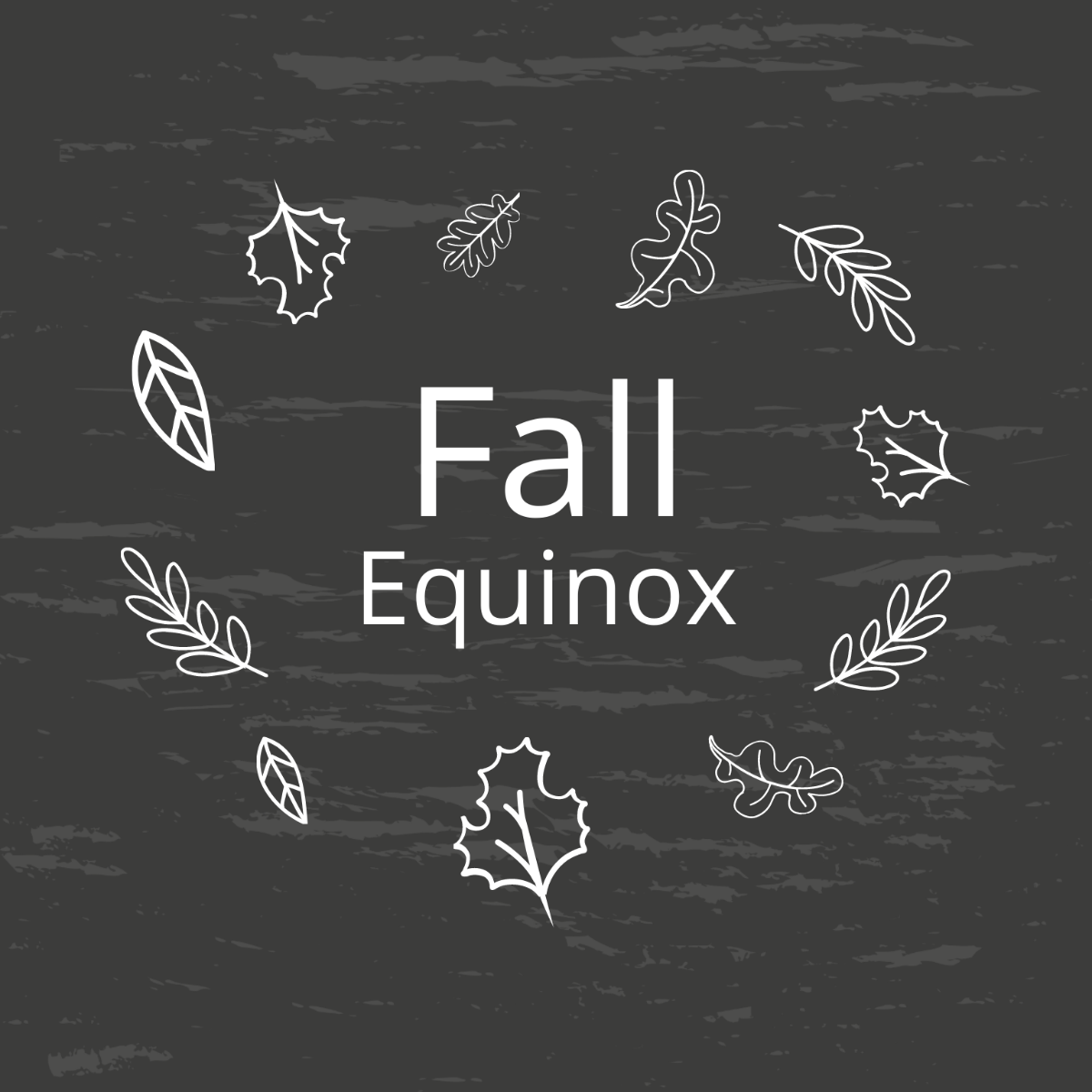 Free Fall Equinox Chalk Design Vector Template