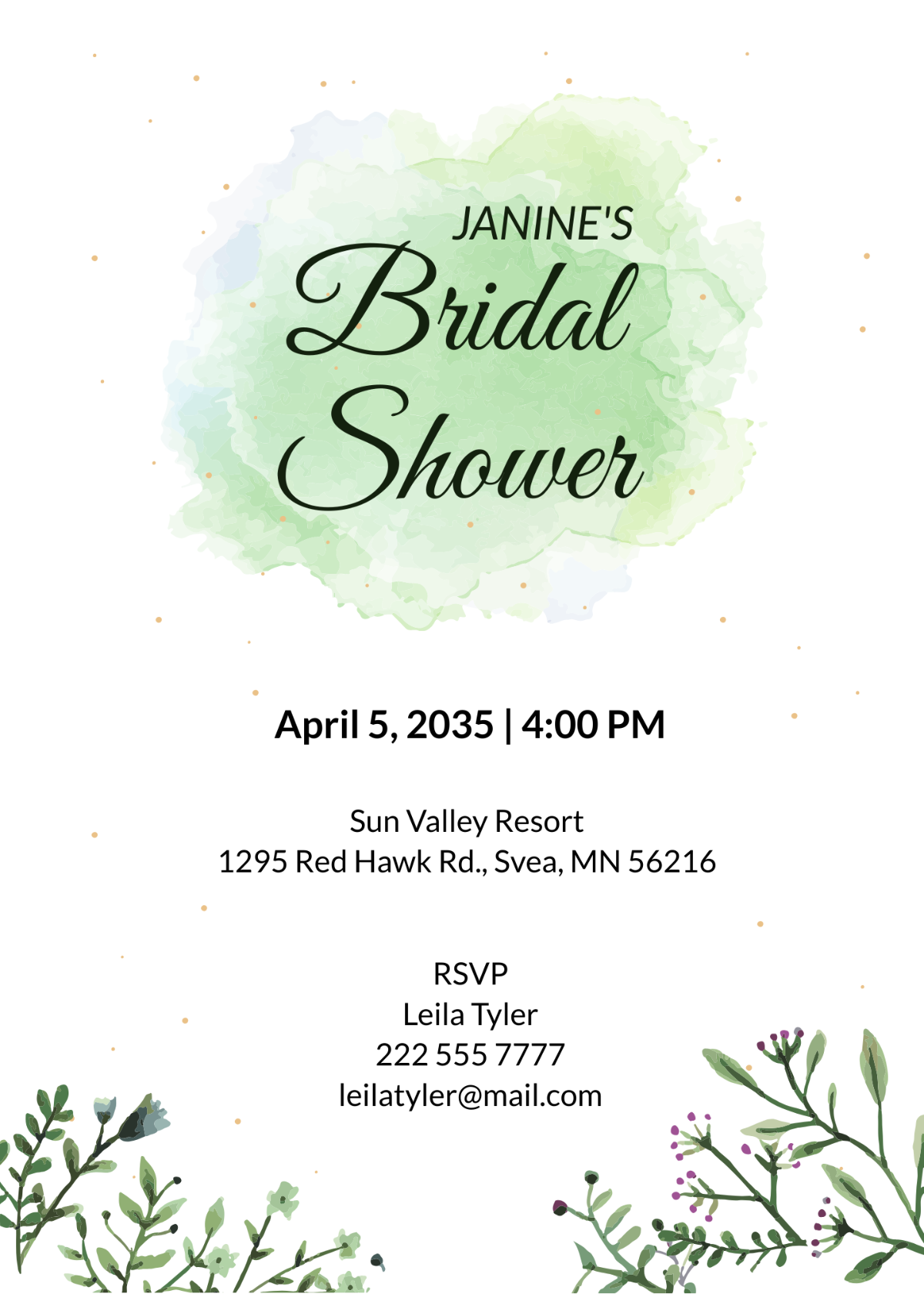 Abstract Bridal Shower Invitation