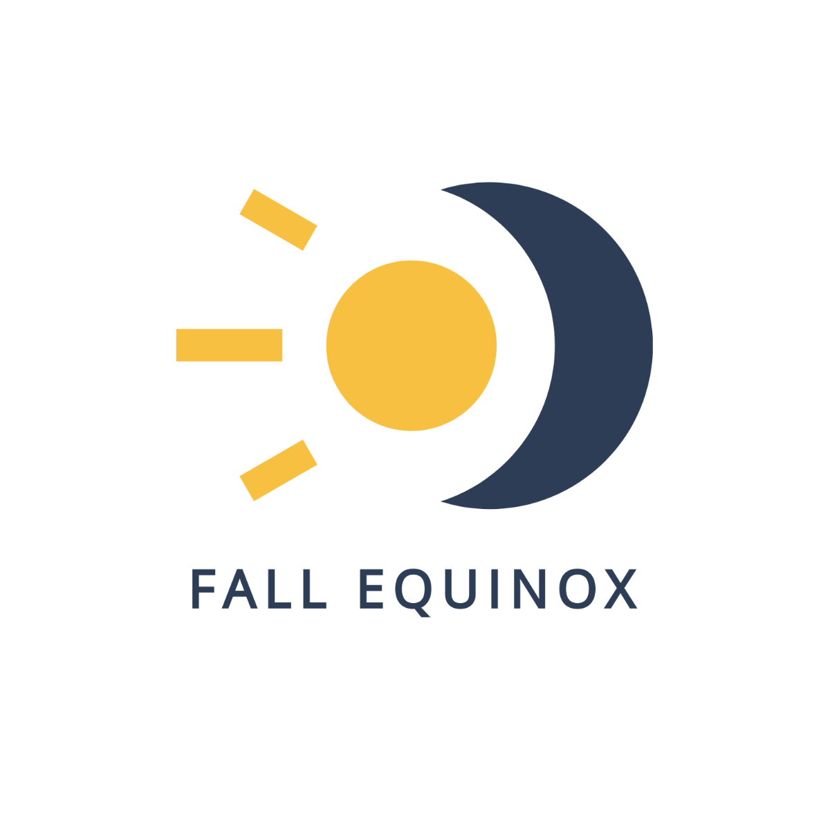 Fall Equinox Logo Vector Template
