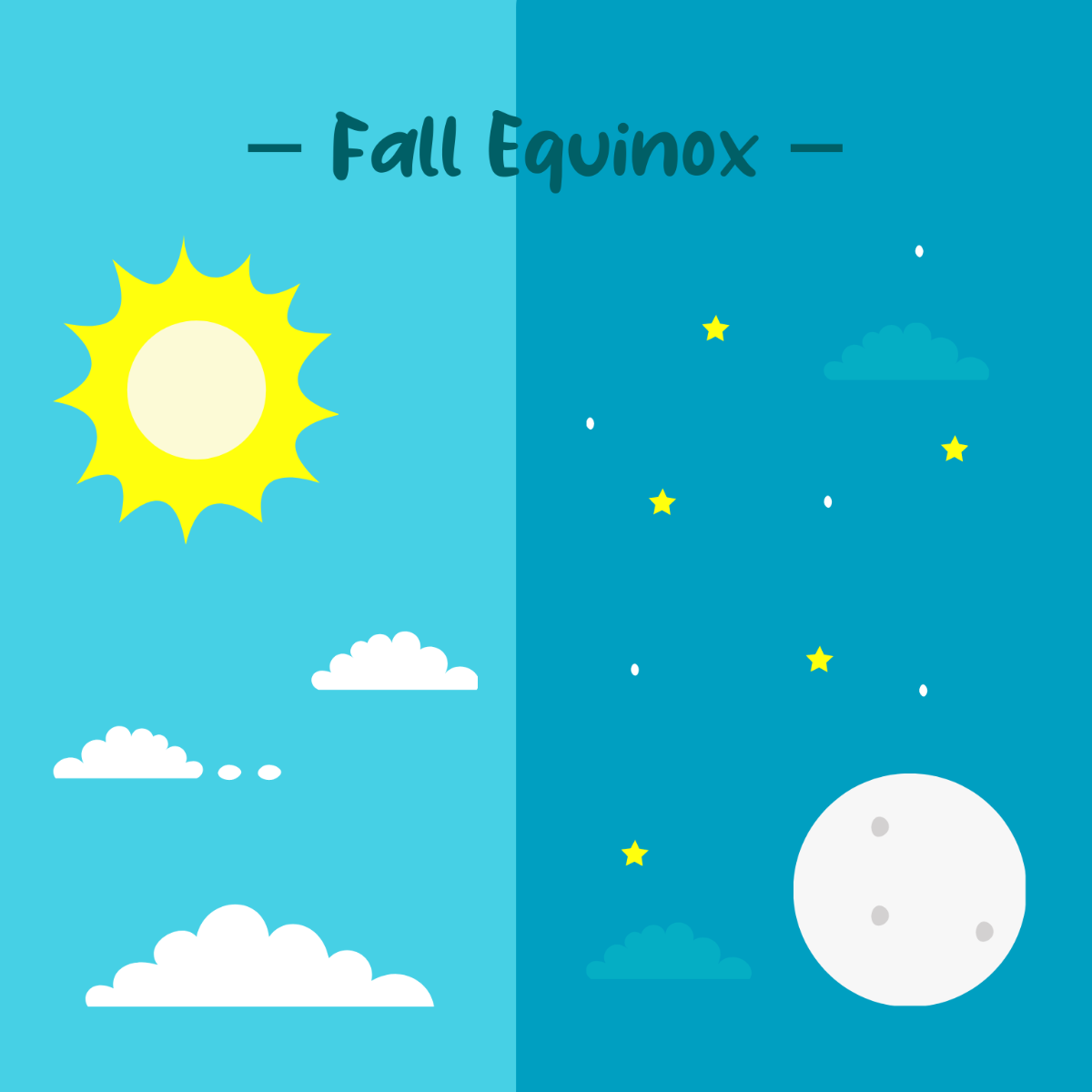 Free Fall Equinox Vector Art Template