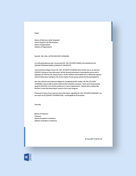 FREE Thank You Letter To Professor Template - Word | Google Docs ...
