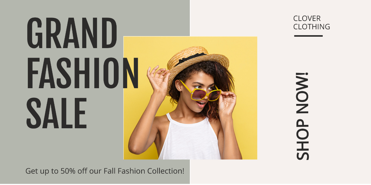 Trendy Fashion Sale Twitter Post Template