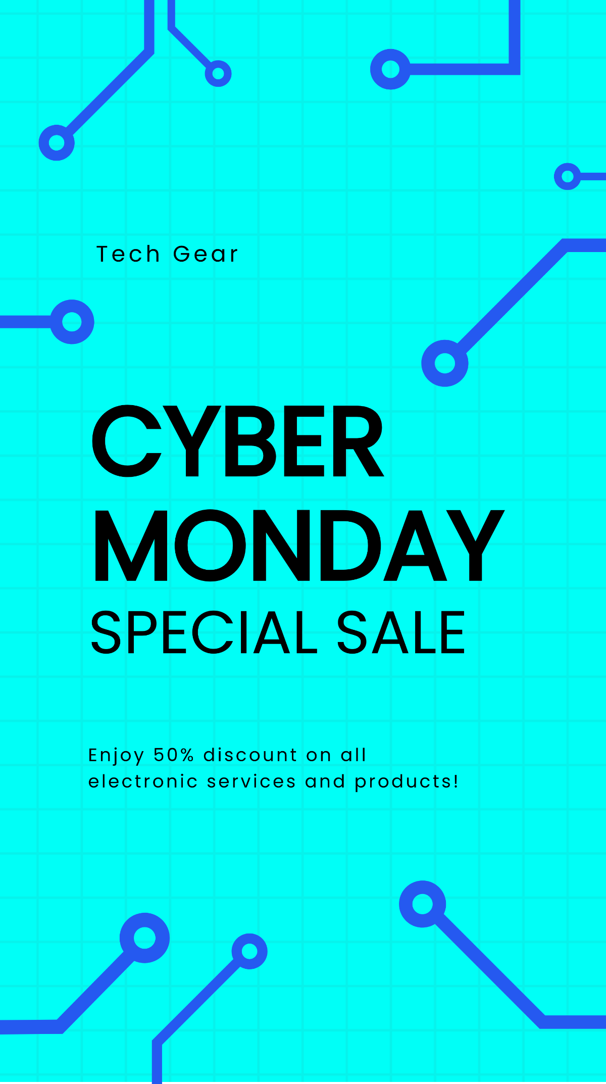 Editable Cyber Monday Sale Instagram Story Template