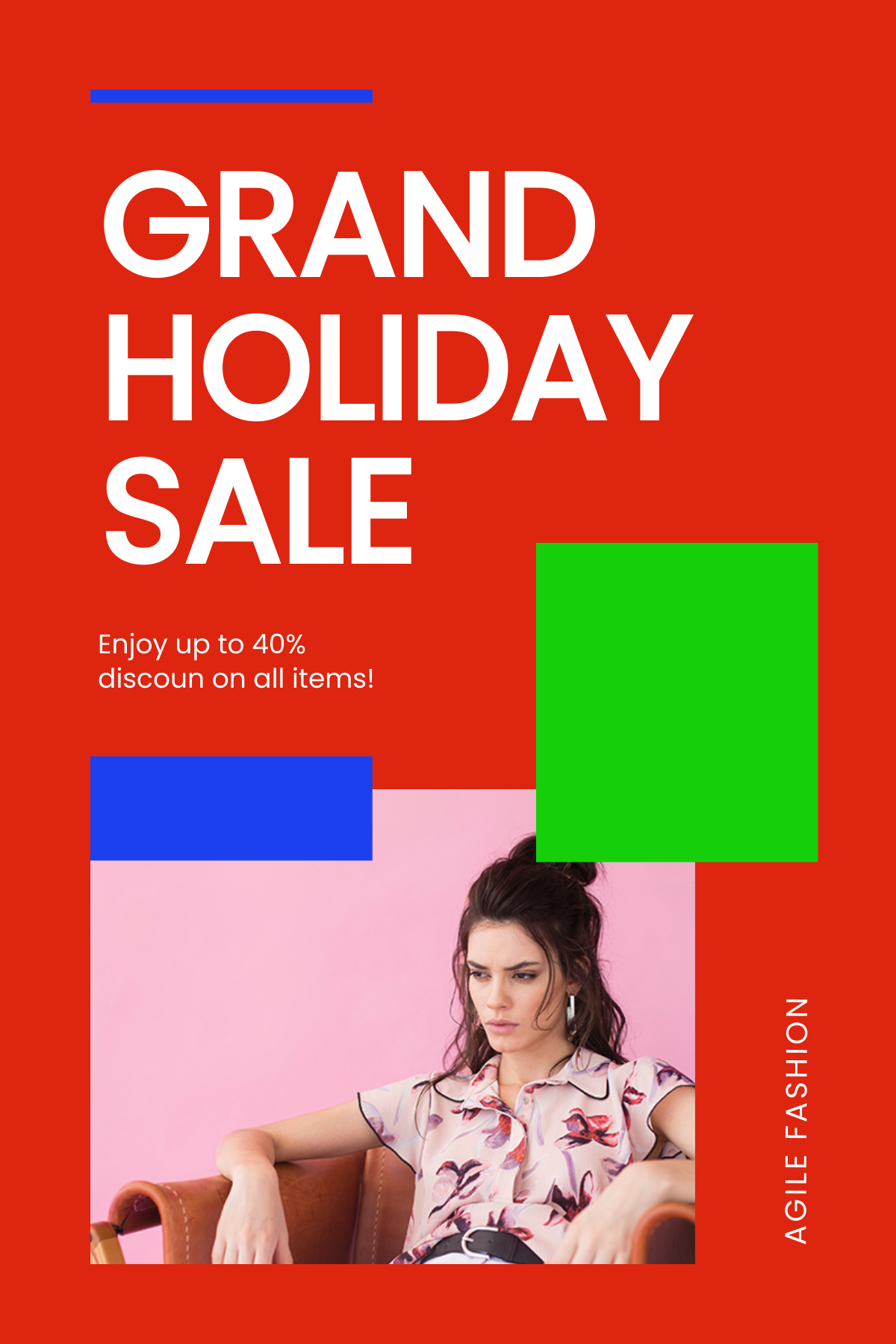 Free Holiday Offer Sale Pinterest Pin Template